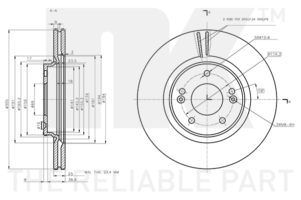NK 313458 Bremsscheibe