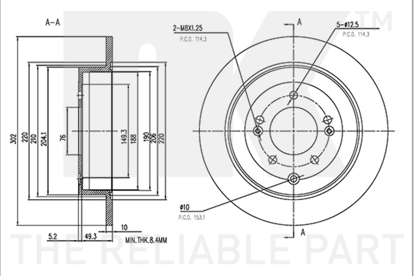 NK 313460 Bremsscheibe