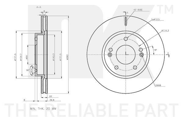 NK 313465 Bremsscheibe