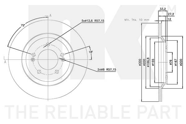 NK 313468 Bremsscheibe