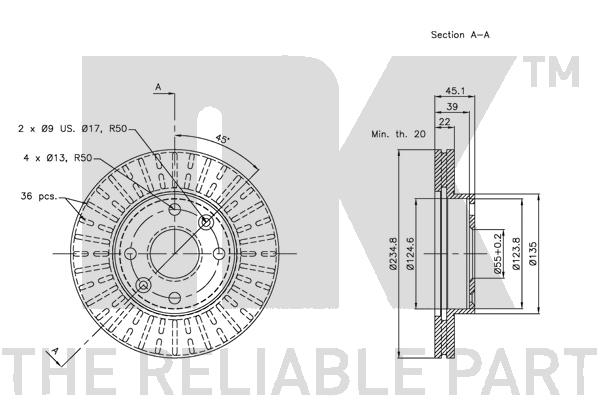 NK 313510 Bremsscheibe