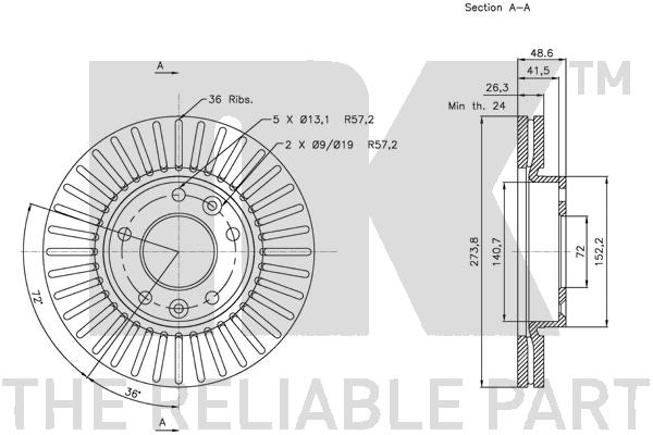 NK 313514 Bremsscheibe