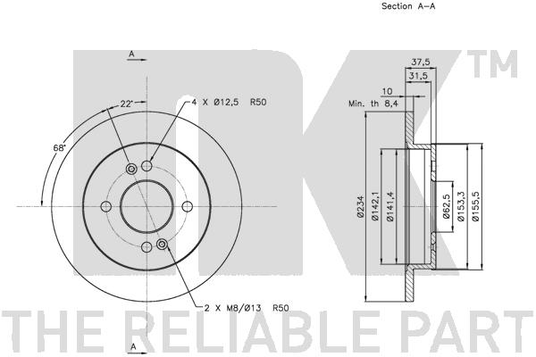 NK 313518 Bremsscheibe
