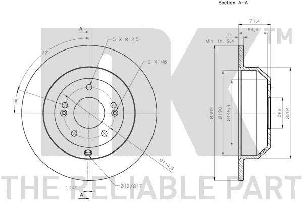 NK 313534 Bremsscheibe