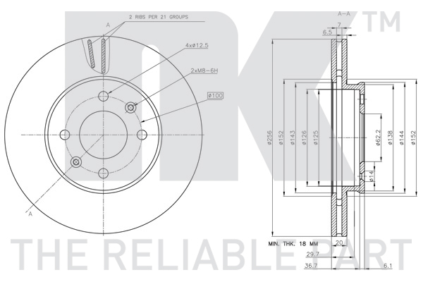 NK 313543 Bremsscheibe
