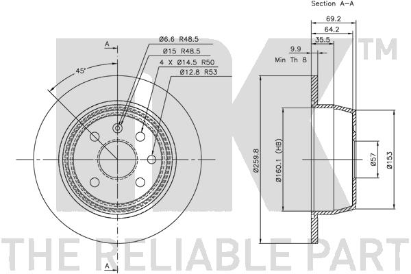 NK 313618 Bremsscheibe