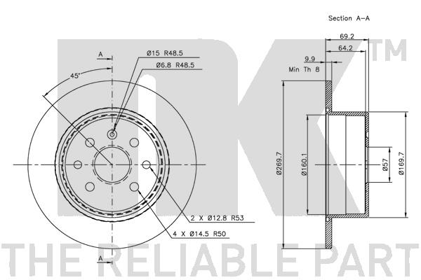 NK 313623 Bremsscheibe