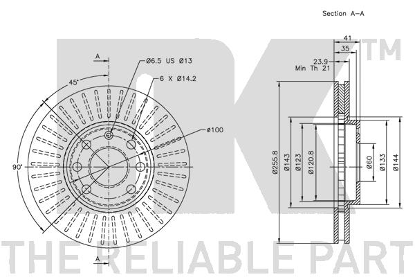 NK 313629 Bremsscheibe
