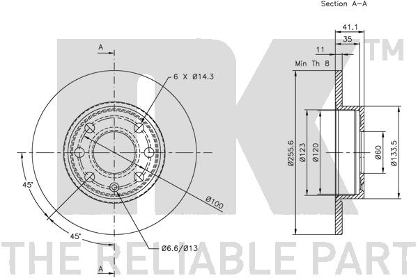 NK 313632 Bremsscheibe