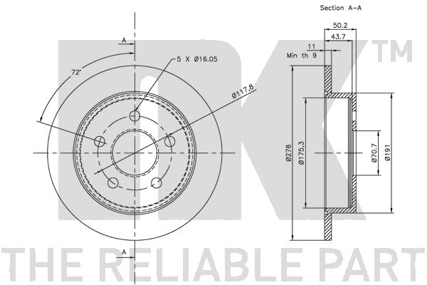 NK 313636 Bremsscheibe