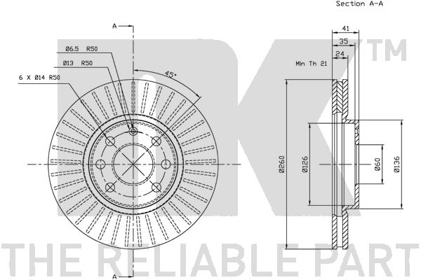 NK 313637 Bremsscheibe
