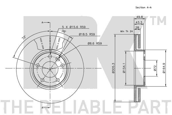 NK 313639 Bremsscheibe