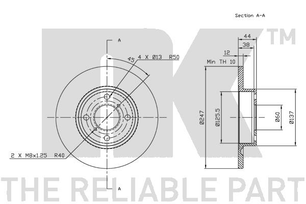 NK 313642 Bremsscheibe