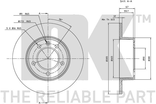 NK 313643 Bremsscheibe