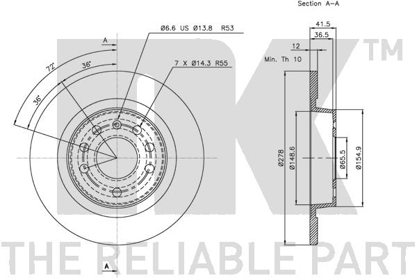 NK 313646 Bremsscheibe