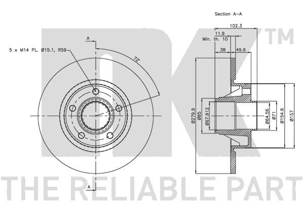 NK 313647 Bremsscheibe