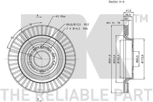 NK 313650 Bremsscheibe