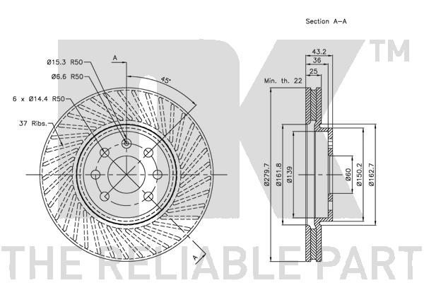 NK 313651 Bremsscheibe