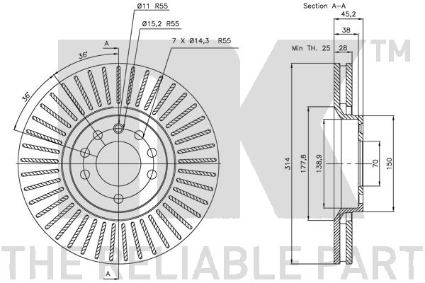 NK 313653 Bremsscheibe
