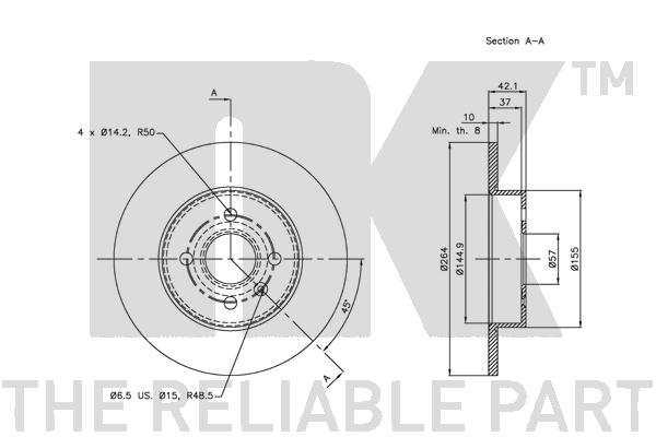 NK 313655 Bremsscheibe