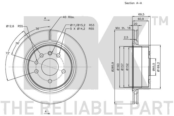 NK 313657 Bremsscheibe
