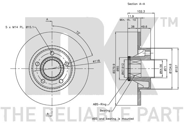 NK 313658 Bremsscheibe