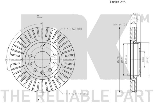 NK 313660 Bremsscheibe