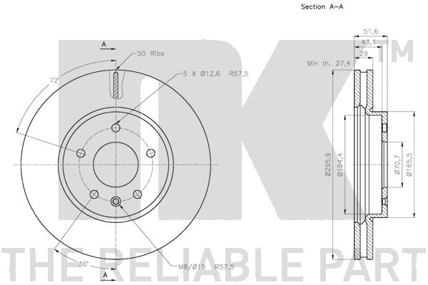 NK 313666 Bremsscheibe