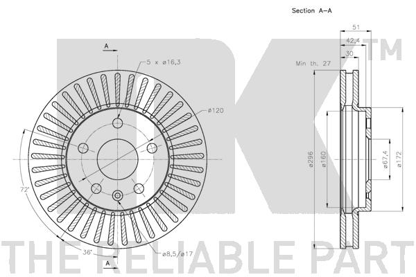 NK 313667 Bremsscheibe