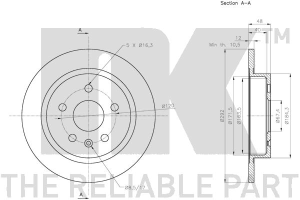 NK 313668 Bremsscheibe