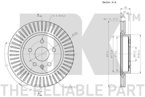 NK 313670 Bremsscheibe
