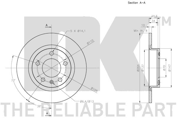 NK 313672 Bremsscheibe