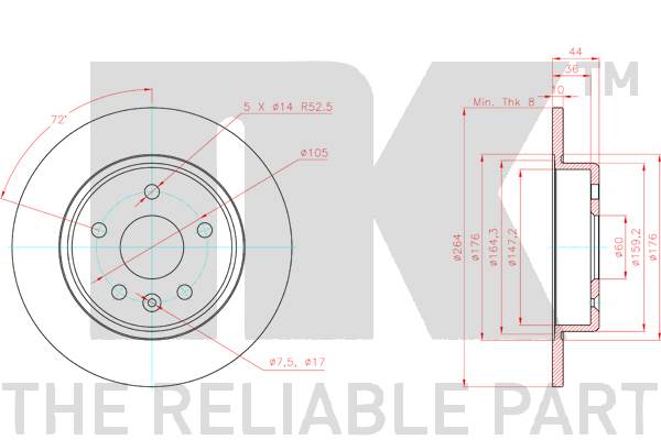 NK 313681 Bremsscheibe