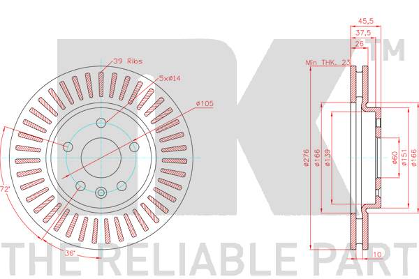 NK 313683 Bremsscheibe
