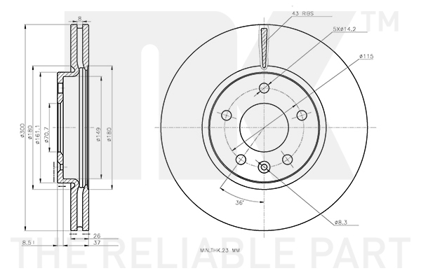 NK 313685 Bremsscheibe