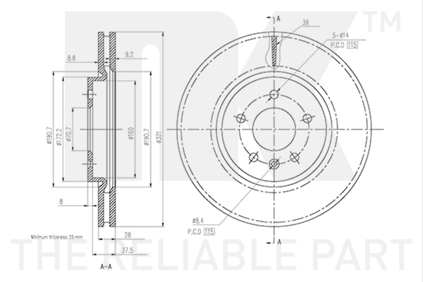 NK 313686 Bremsscheibe