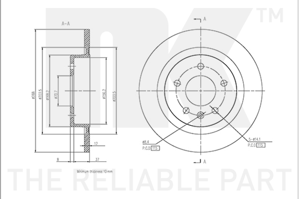 NK 313687 Bremsscheibe