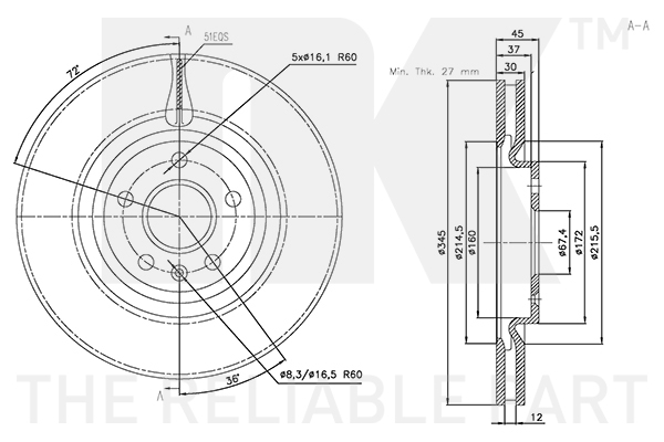 NK 313689 Bremsscheibe