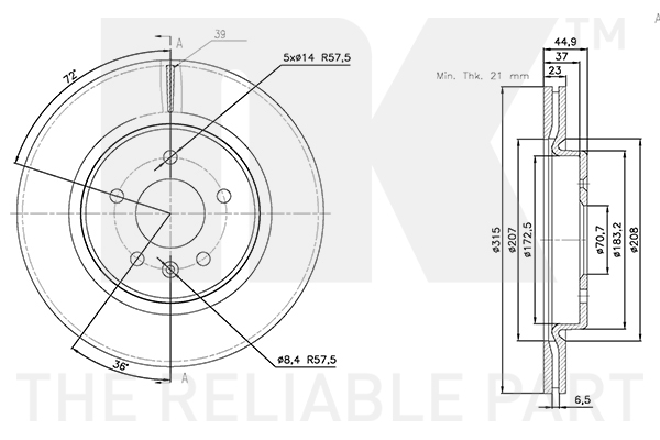 NK 313690 Bremsscheibe