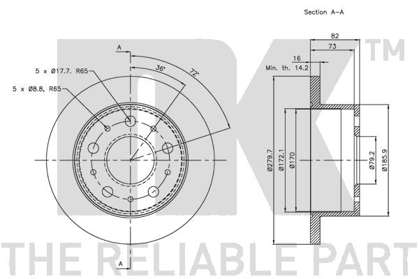NK 313732 Bremsscheibe