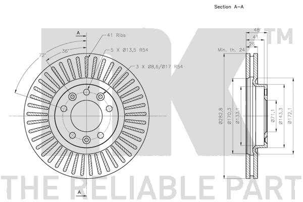 NK 313741 Bremsscheibe