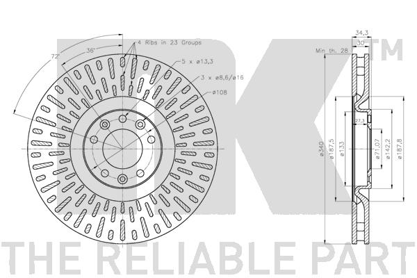 NK 313751 Bremsscheibe