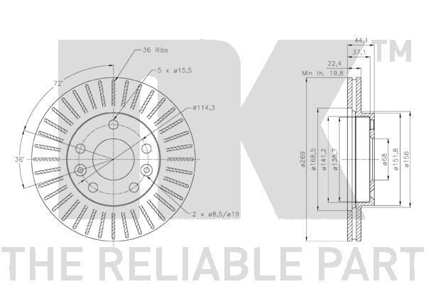 NK 3139102 Bremsscheibe