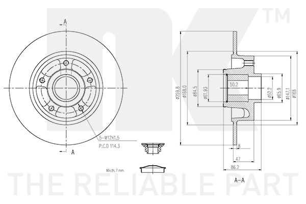 NK 3139103 Bremsscheibe