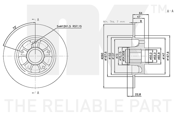 NK 3139107 Bremsscheibe