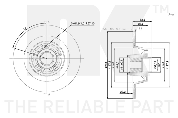 NK 3139110 Bremsscheibe