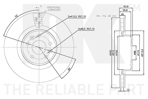 NK 3139112 Bremsscheibe