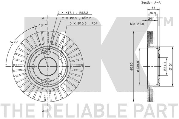 NK 313913 Bremsscheibe