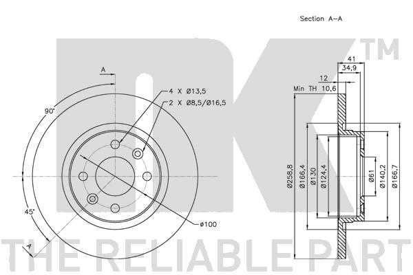 NK 313939 Bremsscheibe