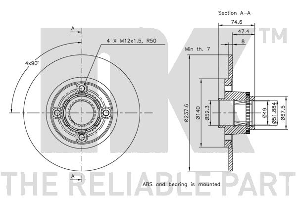 NK 313945 Bremsscheibe